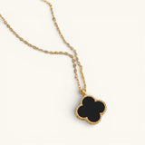 Clover Black Necklace