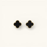 Clover Black Earrings