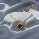 Clover Black Necklace