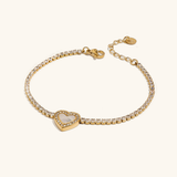Pulsera de tenis Cameron Diamond Heart 