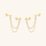 Pendientes de cadena de diamantes Kendall