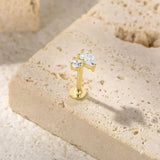 Pendientes de diamante con parte trasera plana de Kate