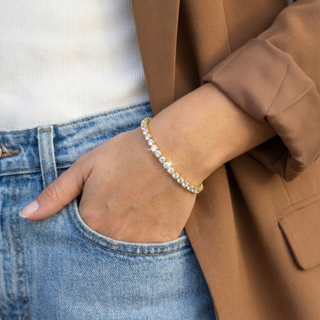 PULSERA DE TENIS ORO