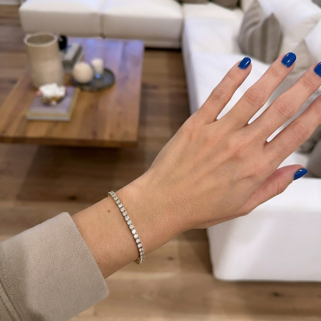 PULSERA DE TENIS ORO