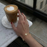 TRÉBOL DE CUATRO HOJAS EN CIRCONITA DORADA